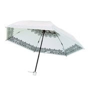 3927BK [折畳傘 レディース 晴雨兼用 ブラック 50cm]