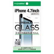 BL-PF19-WHIPHONE [iPhone 8用 PREMIUM GLASS 2.5D 全画面保護フィルム ホワイトフレーム]