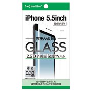 BL-PF20-WH [iPhone 8 Plus用 PREMIUM GLASS 2.5D 全画面保護フィルム ホワイトフレーム]