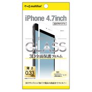 BL-PF22-WHIPHONE [iPhone 8用 PREMIUM GLASS 3D 全画面保護フィルム ホワイトフレーム]