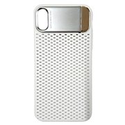 BL-PF21-WH [iPhone X用 メタルスタンドケース メッシュタイプ メタルスタンドケース メッシュタイプ ホワイト]