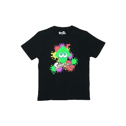 スプラトゥーン2 デカイカtシャツ Bk Ll