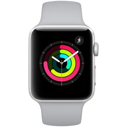 スマートウォッチ　Apple Watch Series3 GPSモデル 42mm シルバーアルミニウムケースとフォッグスポーツバンド [MQL02J/A] (状態：本体・バンド状態難) Apple Apple Watch Series 3 GPSモデル 42mm MQL02J/A [フォッグ