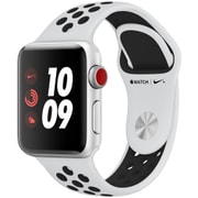 Apple Watch Series 3 Nike+ (GPS + Cellularモデル) - 38mm シルバーアルミニウムケース と ピュアプラチナ/ブラックNikeスポーツバンド MQM72J/A