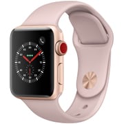 Apple Watch Series 3 (GPS + Cellularモデル) - 38mm ゴールドアルミニウムケース と ピンクサンドスポーツバンド MQKH2J/A