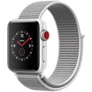 Apple Watch Series 3 (GPS + Cellularモデル) - 38mm シルバーアルミニウムケース と シーシェルスポーツループ MQKJ2J/A