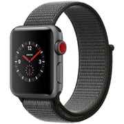 Apple Watch Series 3 （GPS + Cellularモデル） - 38mm スペースグレイアルミニウムケース と ダークオリーブスポーツループ MQKK2J/A