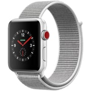 Apple Watch Series 3 (GPS + Cellularモデル) - 42mm シルバーアルミニウムケース と シーシェルスポーツループ MQKQ2J/A