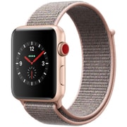 Apple Watch Series 3 (GPS + Cellularモデル) - 42mm ゴールドアルミニウムケース と ピンクサンドスポーツループ MQKT2J/A