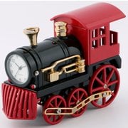 置時計 ミニチュアクロックコレクション 汽車 機関車 レッドブラック C3586-BKRD