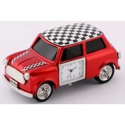 置時計 ミニチュアクロックコレクション 車 チェック レッド C3267-BKWH