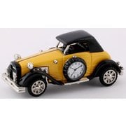 置時計 ミニチュアクロックコレクション 車 クラシックカー イエロー C3480-YL