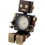 置時計 ミニチュアクロックコレクション ロボット アンティーク アラーム機能付き AC570-BR