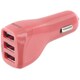 DC充電器 USB3ポート ピンク LP-DCUSB02PK