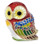JewelryBox フクロウB レッド EX292-1