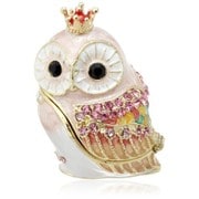 EX438-1 [JewelryBox Crown Owl＆Tiara Owl ピンククラウンフクロウ]