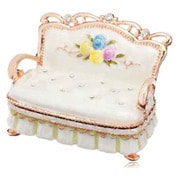 Miniature JewelryBox Series Miniature furniture ミニソファー ホワイト EX441-2