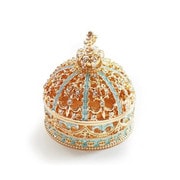 MN008-2 [Miniature JewelryBox Series JewelryBox ミニチュアクラウン ゴールドブルー]