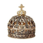 MN010-1 [Miniature JewelryBox Series JewelryBox ミニチュアクラウン アンティークゴールド]