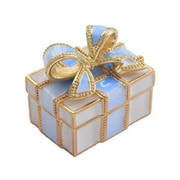MN011-2 [Miniature JewelryBox Series Present Box ミニプレゼント ブルーシャーベット]