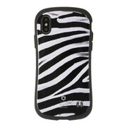 iPhone X専用 iFace First Class Africaケース シマウマ