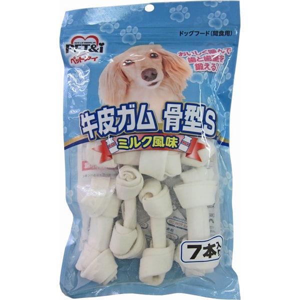 牛皮ガム 骨型s ミルク風味 7本 犬用おやつ Hasanholding Az