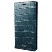 EURO Passione Croco Book PU Leather Case for iPhone X NVY [iPhone X用 ケース]