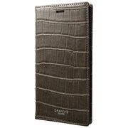 EURO Passione Croco Book PU Leather Case for iPhone X GRG [iPhone X用 ケース]