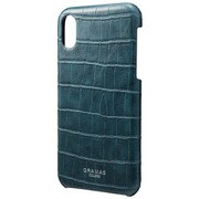 EURO Passione Croco Shell PU Leather Case for iPhone X NVY [iPhone X用 ケース]