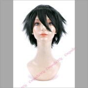 コスペディアウィッグ ツンツンショート グリーンブラック