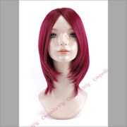 コスペディアウィッグ シンプルボブ ワインレッド