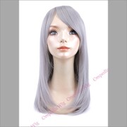 コスペディアウィッグ ミディアム 50cm ストーンシルバー