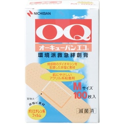 ニチバン 救急絆創膏 オーキューバン エコ Mサイズ 21mm×70mm 100枚 OQE100M