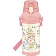 キャラクターグッズ PSB5SAN 食洗機対応 直飲みプラワンタッチボトル 480ml すみっコぐらし ぽかぽかねこびより