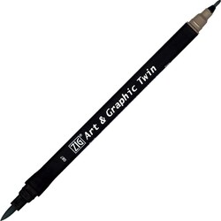 ZIG Art & Graphic Twin GRAY BROWN TUT-80-087