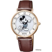REGUNO(レグノ) ソーラーテック シンプルシリーズ Disneyコレクション ミッキーマウス/カーフバンド(ブラウン) KP3-121-10