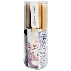 着物柄 割箸 25膳 透明ケース入