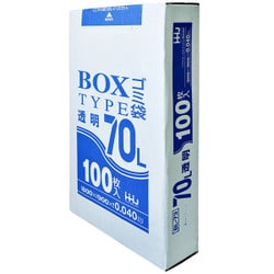 ポリ袋 透明 70L 100枚入 厚さ0.04mm 箱入タイプ BL-73