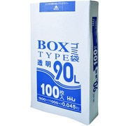 ポリ袋 透明 90L 100枚入 厚さ0.045mm 箱入タイプ BL-93