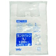レジ袋 乳白色 ランチバッグ L 100枚入 厚さ0.015mm TL-03