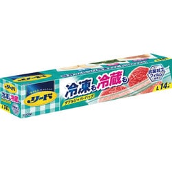 ジッパー付き食品保存バッグ リード冷凍も冷蔵も新鮮保存バック L 14枚