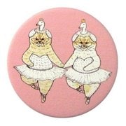 YNKP-0040B 世にも不思議な猫世界 布缶バッジ ピンタイプ バレリーニャ [キャラクターグッズ]
