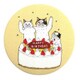 YNKM-0040T 世にも不思議な猫世界 布缶バッジ マグネットタイプ 誕生日 [キャラクターグッズ]