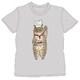 YD-0442 世にも不思議な猫世界 半袖Tシャツ 洋食ハルオ/ヘザーグレー [キャラクターグッズ]