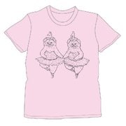 YD-0444 世にも不思議な猫世界 半袖Tシャツ ウーヤくん＆チロ太郎さん/ライトピンク [キャラクターグッズ]