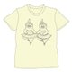 YD-0445 世にも不思議な猫世界 半袖Tシャツ ウーヤくん＆チロ太郎さん/ライトイエロー [キャラクターグッズ]