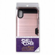 YE-CA532PK [iPhone X カードホルダー付シェルカバー PK]