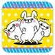ヨッシースタンプ ミニタオル くま・うさぎ・ぬこ100％ [キャラクターグッズ]