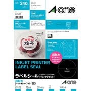 ラベルシール[インクジェット] 超耐水タイプマット紙 A4判 12面 丸型 62412