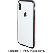 BPi8-02RD [iPhone X ケース アルミニウムバンパー ブラックレッド]
